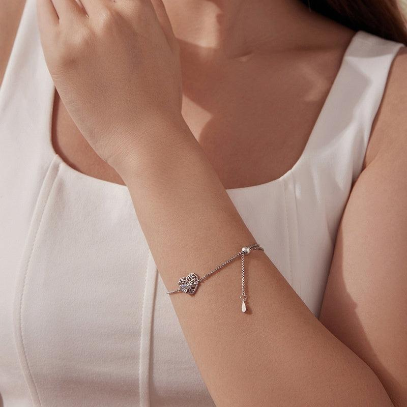 ATELIER-TIBET – Bracelet Pierre de Lune Arbre de Vie – Nature Éternelle, Argent