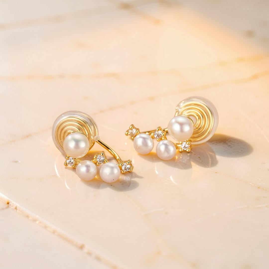 ATELIER-TIBET – Boucles d’Oreilles Perle – Galaxie d’Éclats