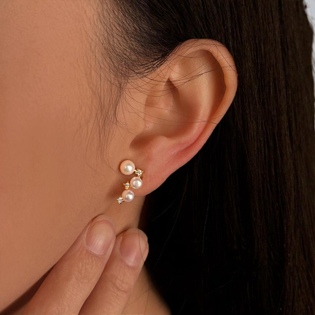 ATELIER-TIBET – Boucles d’Oreilles Perle – Galaxie d’Éclats