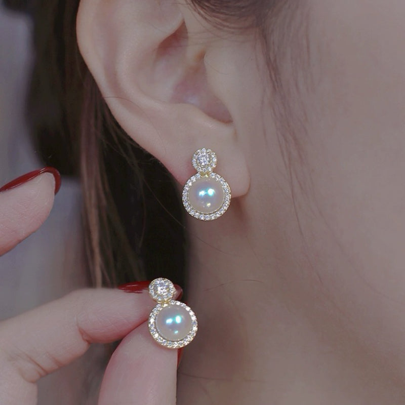 ATELIER-TIBET – Boucles d'Oreilles Perle – Lueur Royale