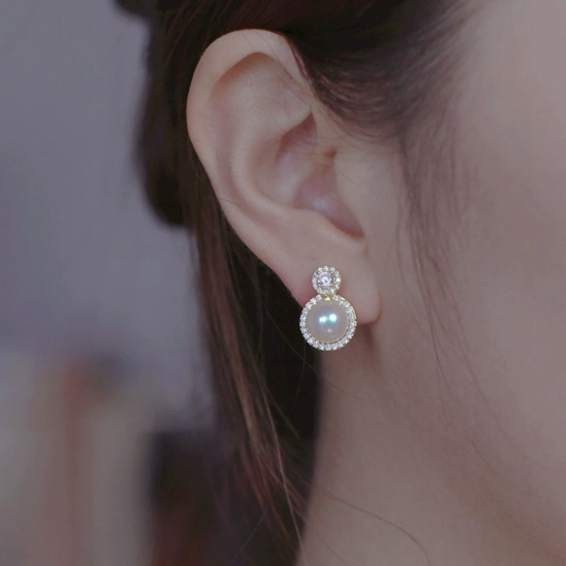 ATELIER-TIBET – Boucles d'Oreilles Perle – Lueur Royale