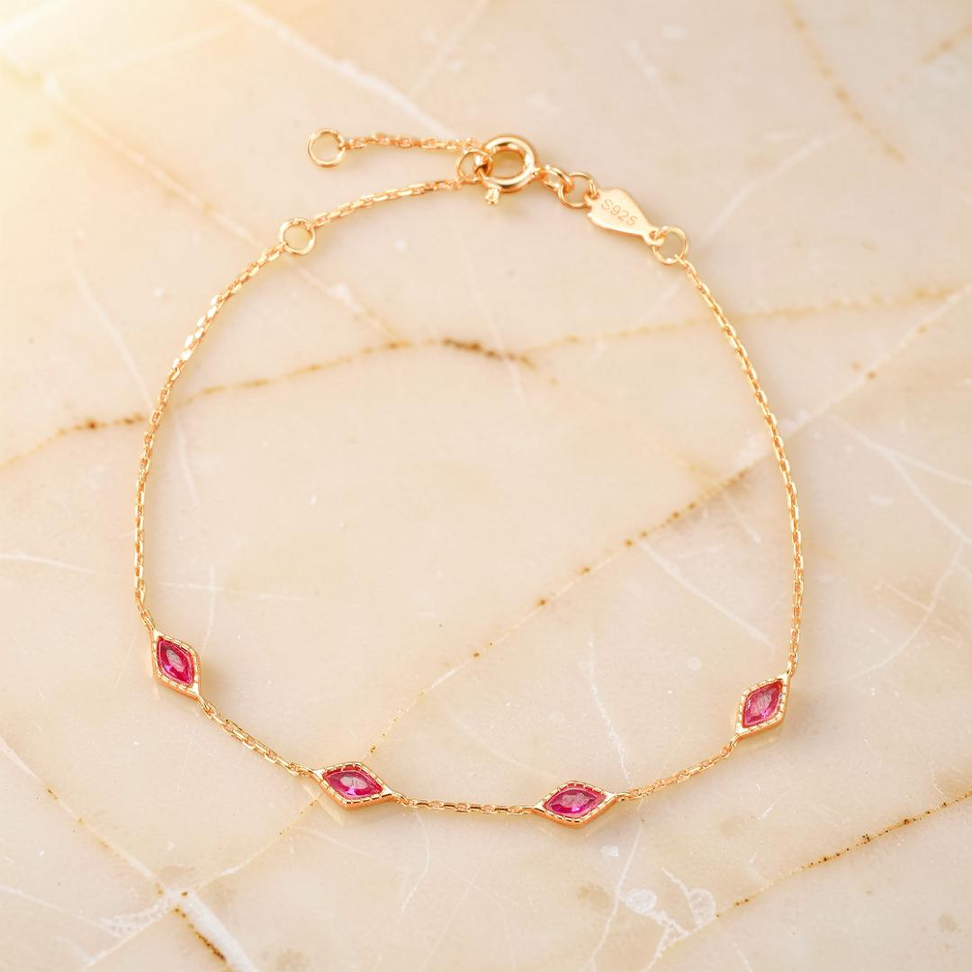 ATELIER-TIBET – Bracelet Cornaline – Grâce Intuitive, Argent Plaqué Or 14k