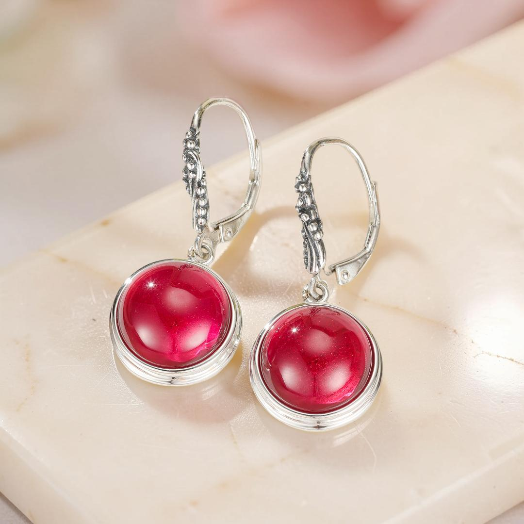 ATELIER-TIBET – Boucles d’Oreilles Cornaline – Lueur d’Énergie, Argent