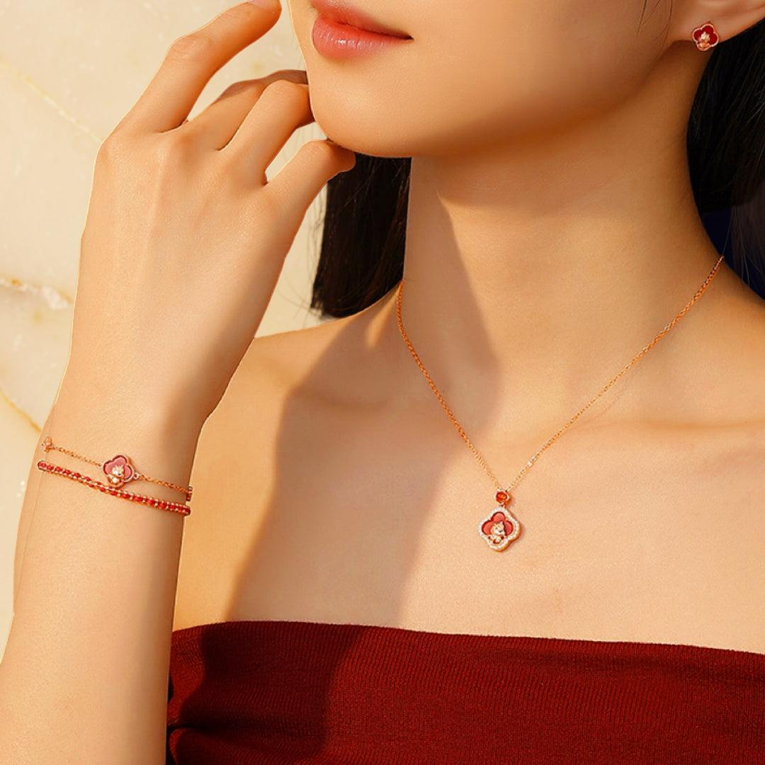 ATELIER-TIBET – Bracelet Cheval – Esprit Libre, Argent Plaqué Or Rose