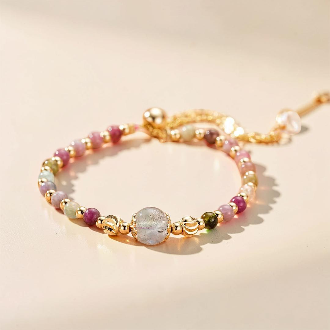 ATELIER-TIBET – Bracelet Tourmaline et Labradorite – Reflets de Sérénité