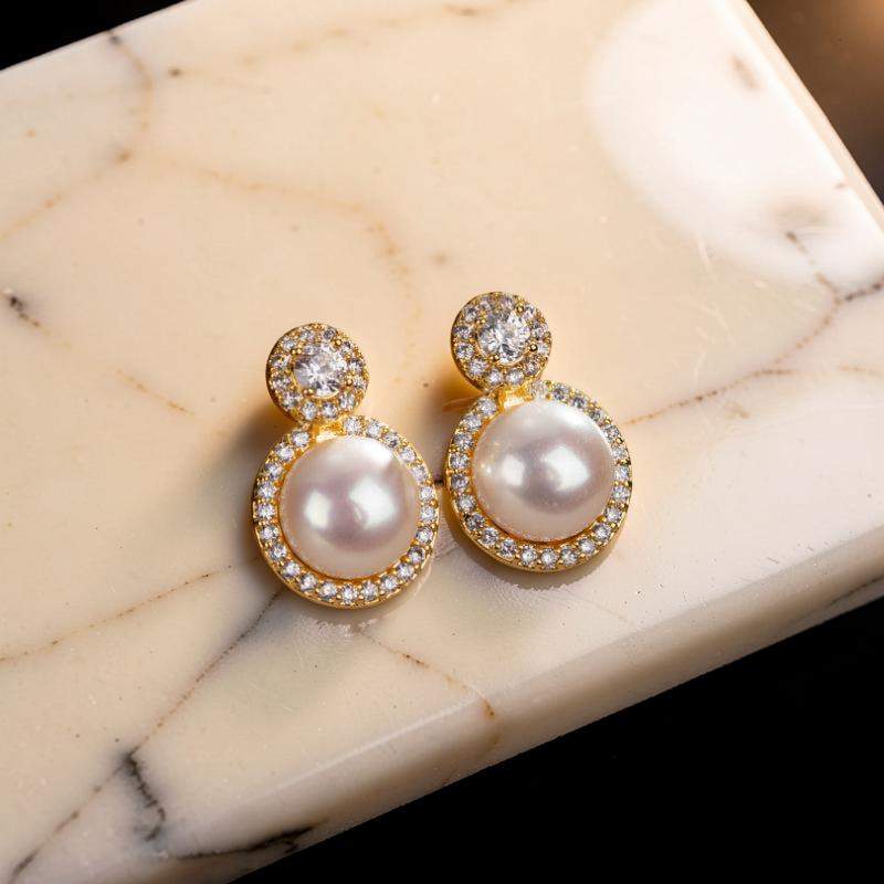 ATELIER-TIBET – Boucles d'Oreilles Perle – Lueur Royale