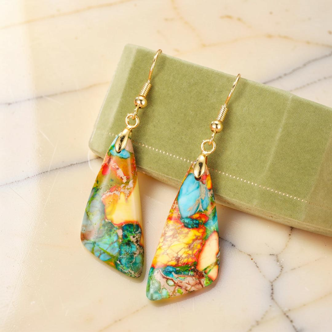ATELIER-TIBET – Boucles d’Oreilles Jaspe – Création Divine