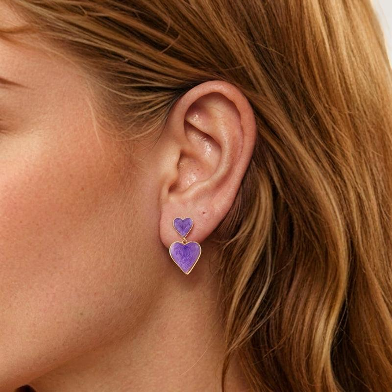 ATELIER-TIBET – Boucles d'Oreilles Améthyste – Fragments d’Éclipse