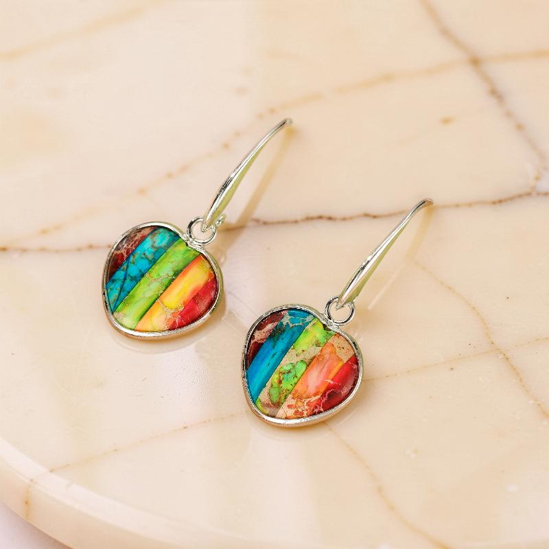 ATELIER-TIBET – Boucles d'Oreilles Regalite – Astralis Cœur
