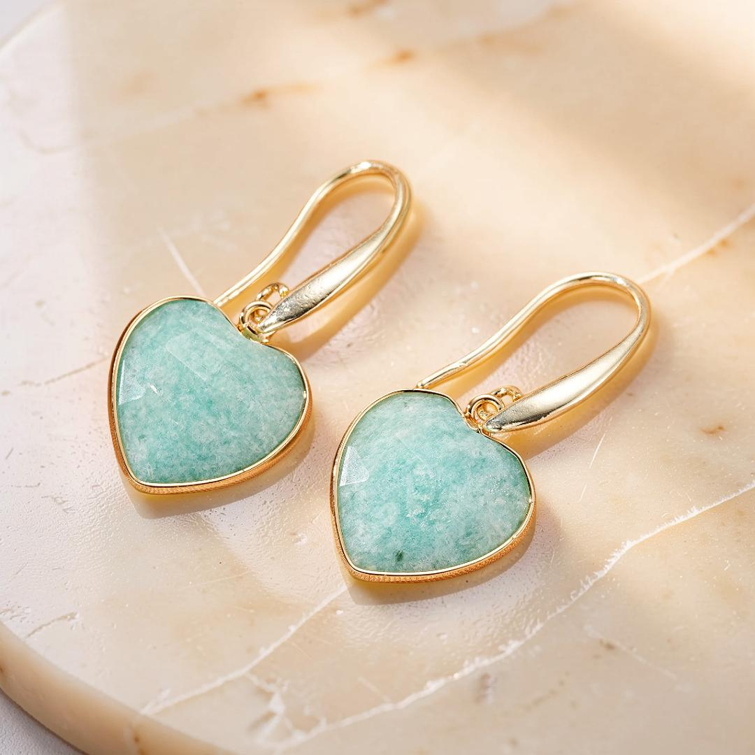 ATELIER-TIBET – Boucles d’Oreilles Amazonite/Lapis Lazuli – Douceur Radieuse
