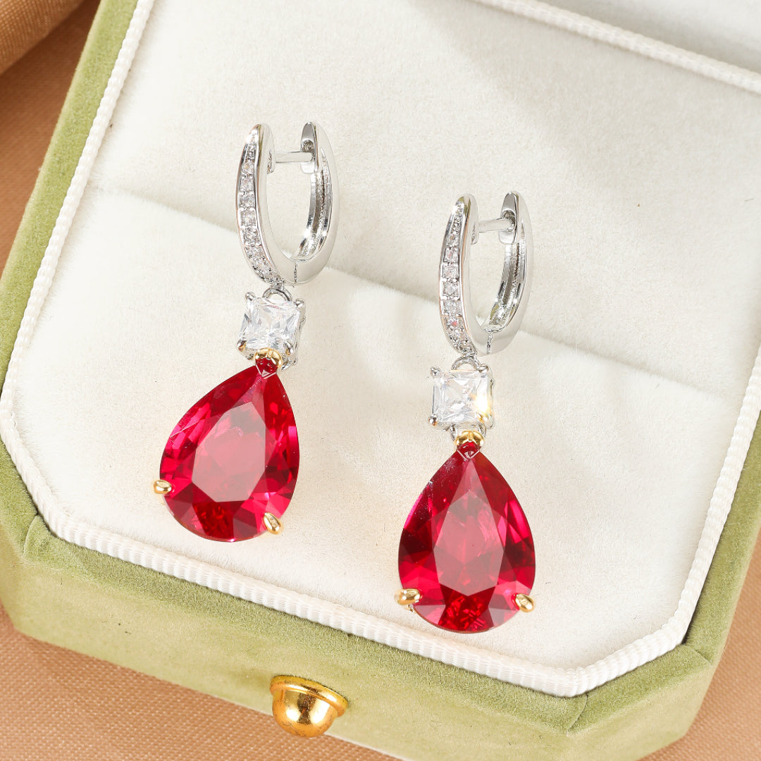ATELIER-TIBET – Boucles d’Oreilles Cornaline – Larmes Impériales