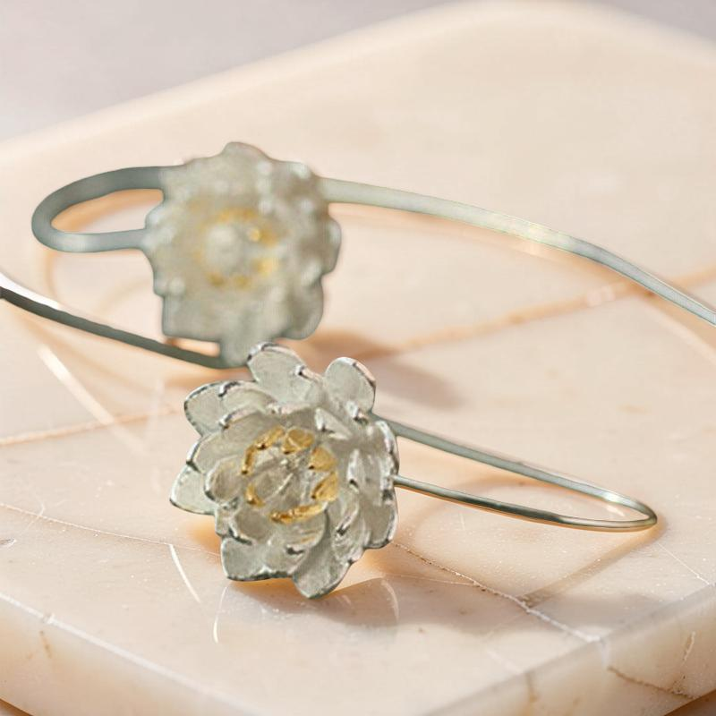 ATELIER-TIBET – Boucles d’Oreilles Lotus - Inspiration, Argent