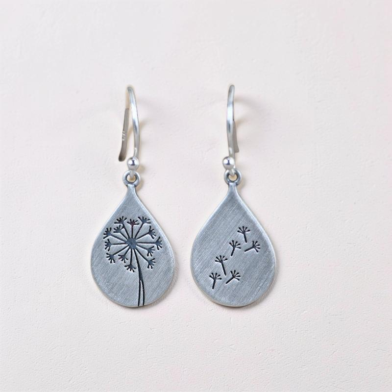 ATELIER-TIBET – Boucles d’Oreilles Pissenlit – Renaissance Légère, Argent