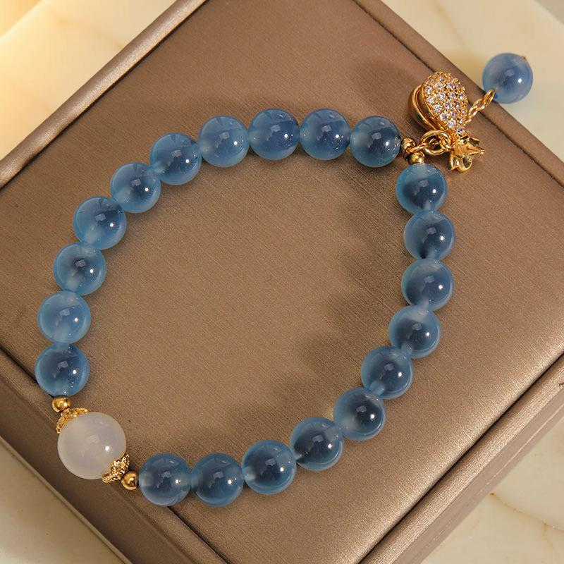 ATELIER-TIBET – Bracelet Agate Bleu – Trésor Océanique