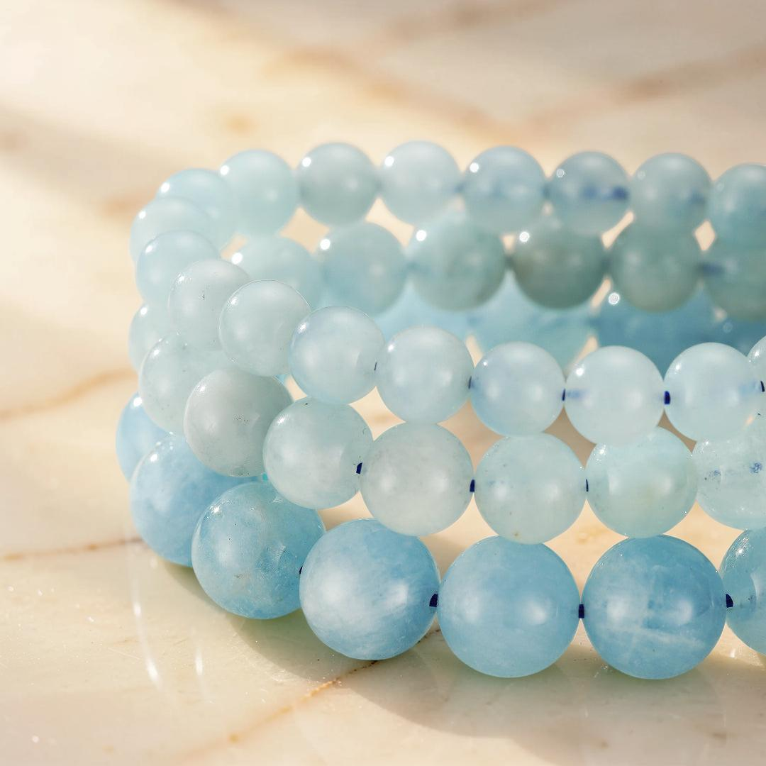 ATELIER-TIBET – Bracelet Aigue Marine – Esprit Calme