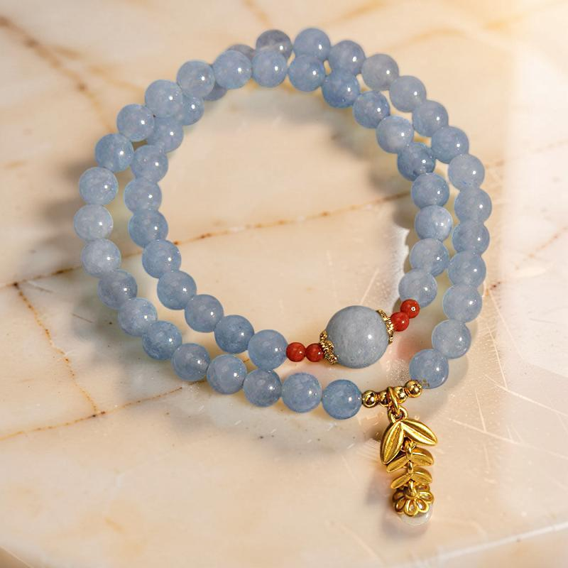 ATELIER-TIBET – Bracelet Aigue Marine et Perle – Azur Moisson