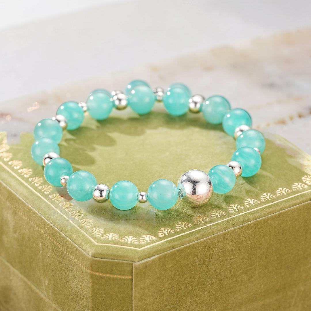 ATELIER-TIBET – Bracelet Amazonite – Énergie Pure, Argent