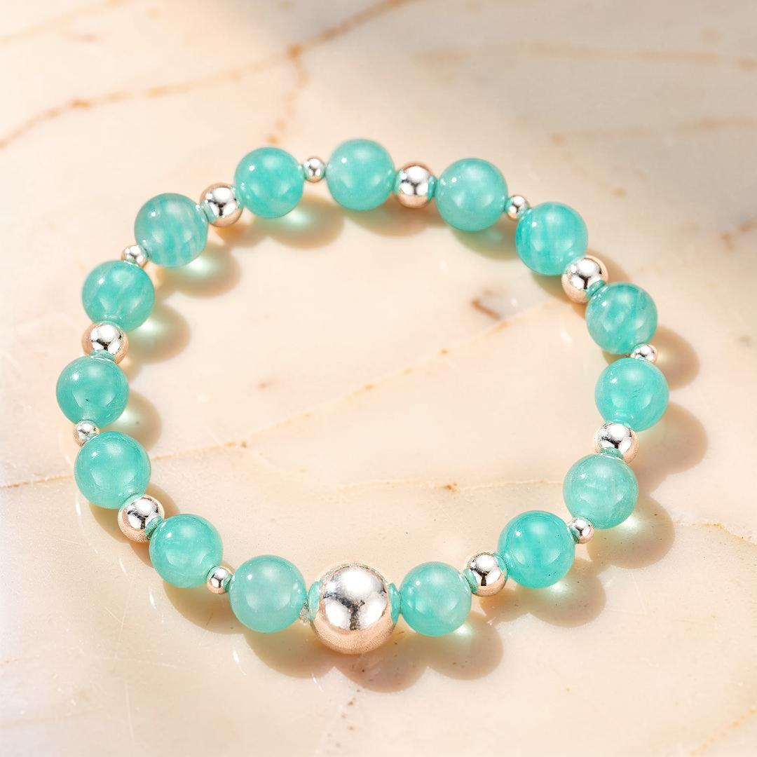 ATELIER-TIBET – Bracelet Amazonite – Énergie Pure, Argent