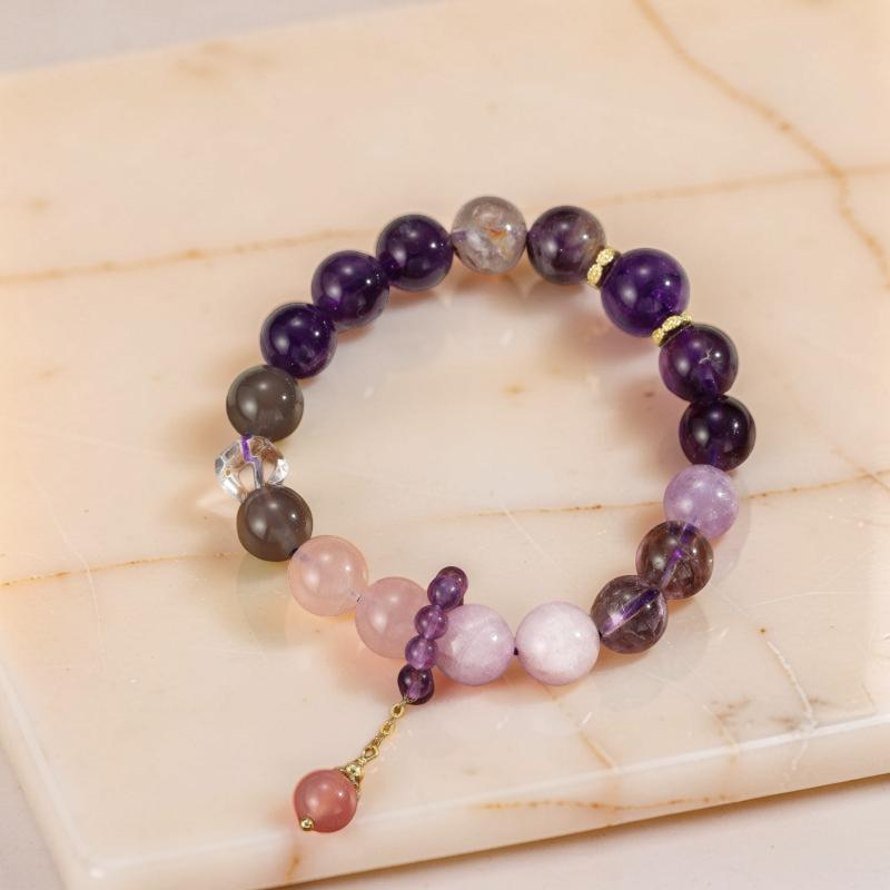 ATELIER-TIBET – Bracelet Améthyste – Magie Lilas
