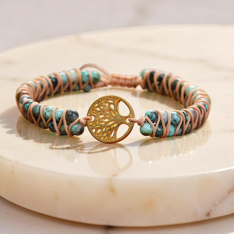 ATELIER-TIBET – Bracelet Arbre de Vie Jaspe Africain - Bonheur