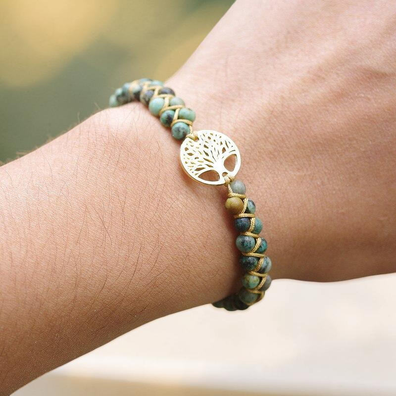 ATELIER-TIBET – Bracelet Arbre de Vie Jaspe Africain - Bonheur