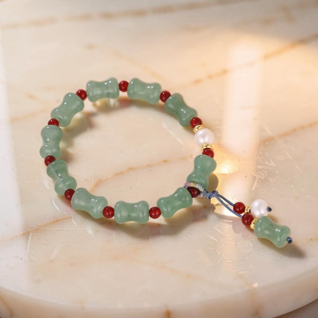 ATELIER-TIBET – Bracelet Aventurine et Perle – Fleur de Sérénité