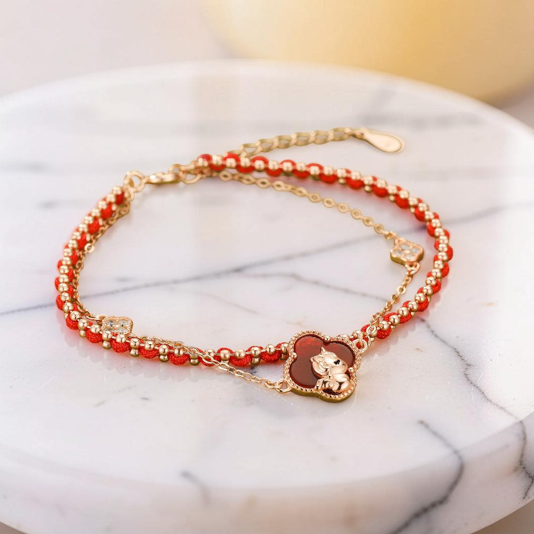 ATELIER-TIBET – Bracelet Cheval – Esprit Libre, Argent Plaqué Or Rose