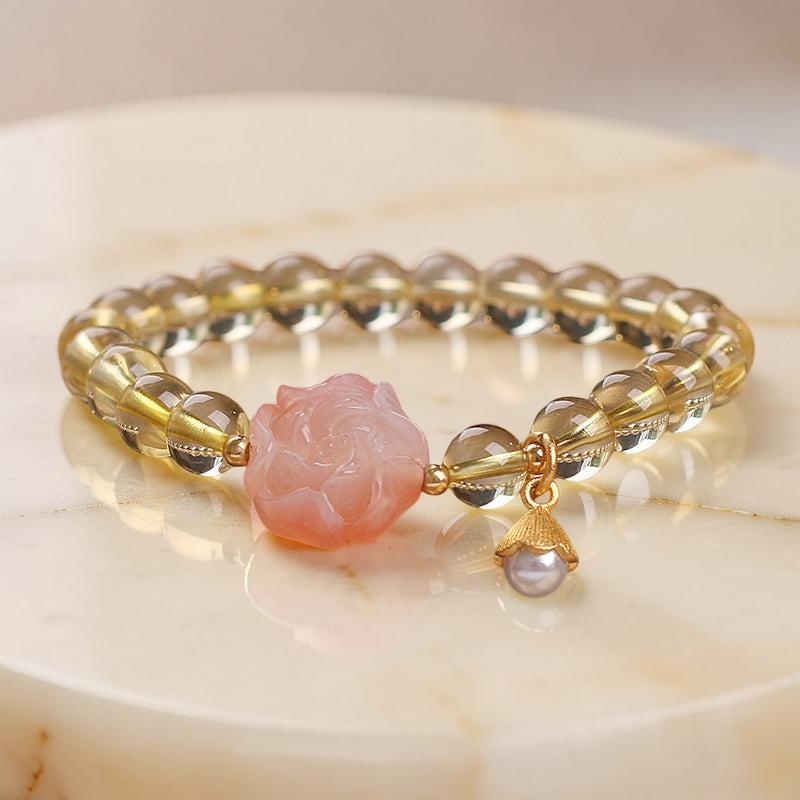 ATELIER-TIBET – Bracelet Citrine – Fleur d'Abondance