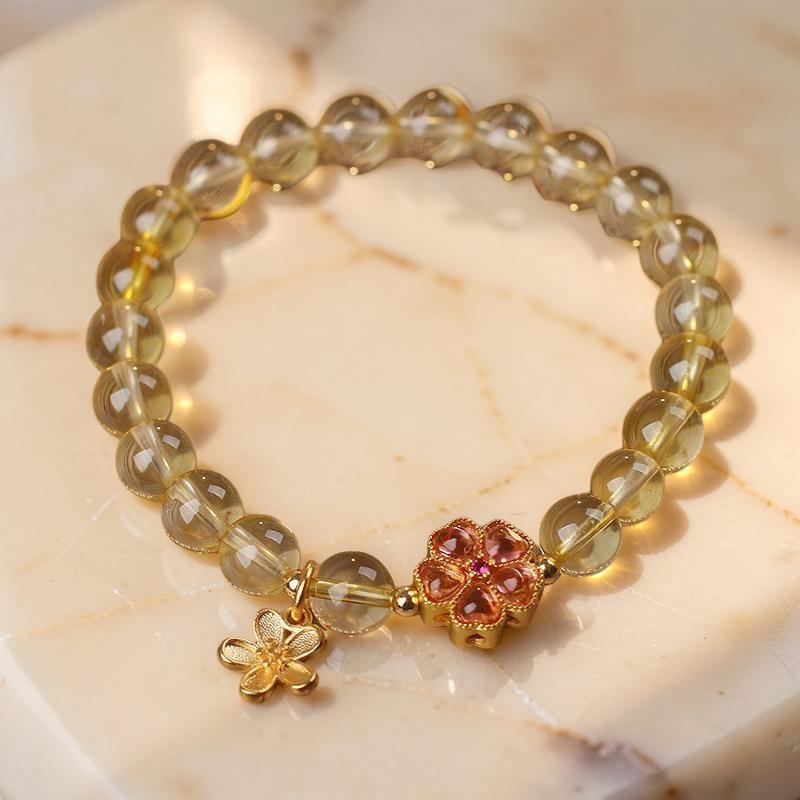 ATELIER-TIBET – Bracelet Citrine – Fleur de Tiaré