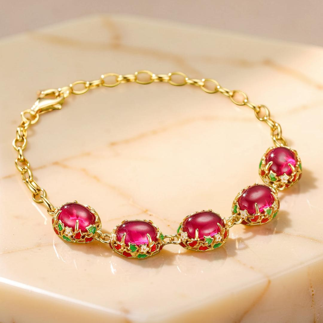 ATELIER-TIBET – Bracelet Cornaline – Jardin Impérial, Argent