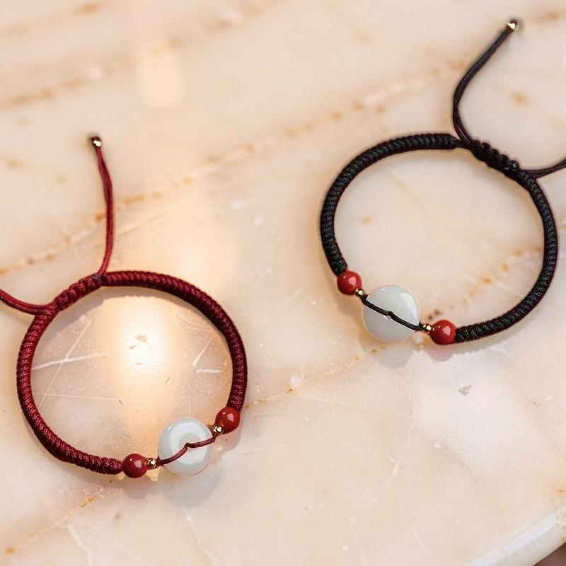 ATELIER-TIBET – Bracelet Cordon Jade et Cinabre – Sérénité