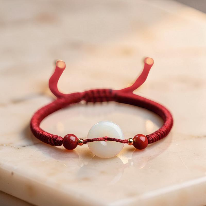 ATELIER-TIBET – Bracelet Cordon Jade et Cinabre – Sérénité