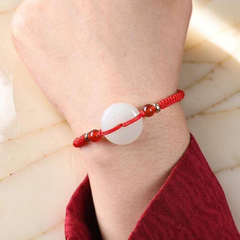 ATELIER-TIBET – Bracelet Cordon Jade et Cinabre – Sérénité