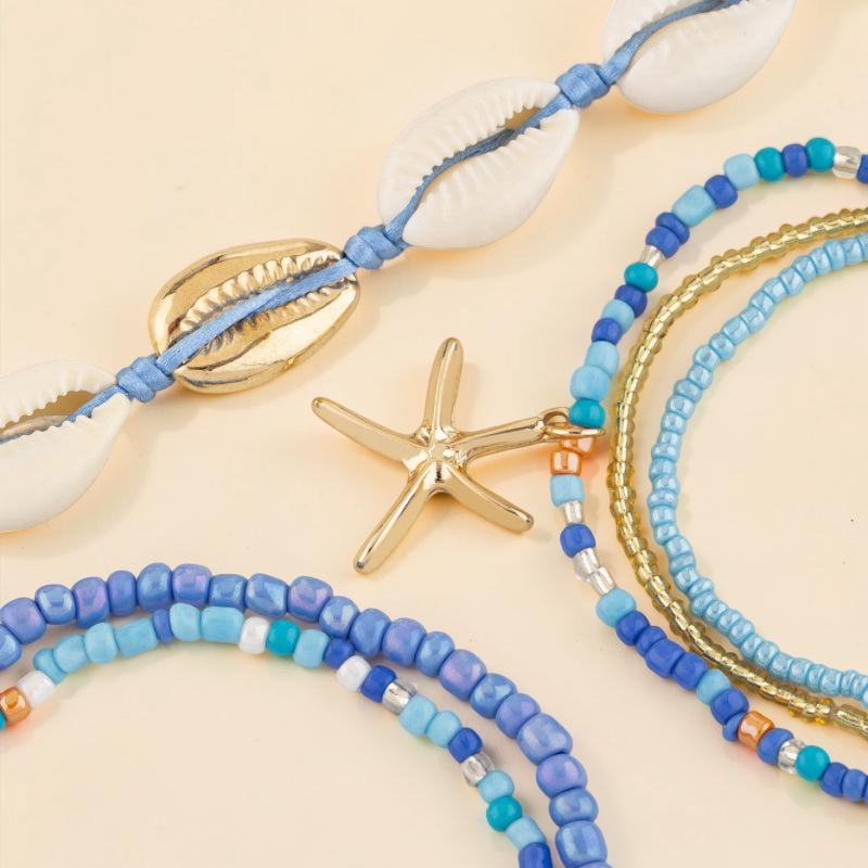 ATELIER-TIBET – Bracelet de Cheville Coquillage – Étoile de Mer