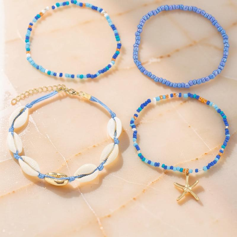 ATELIER-TIBET – Bracelet de Cheville Coquillage – Étoile de Mer