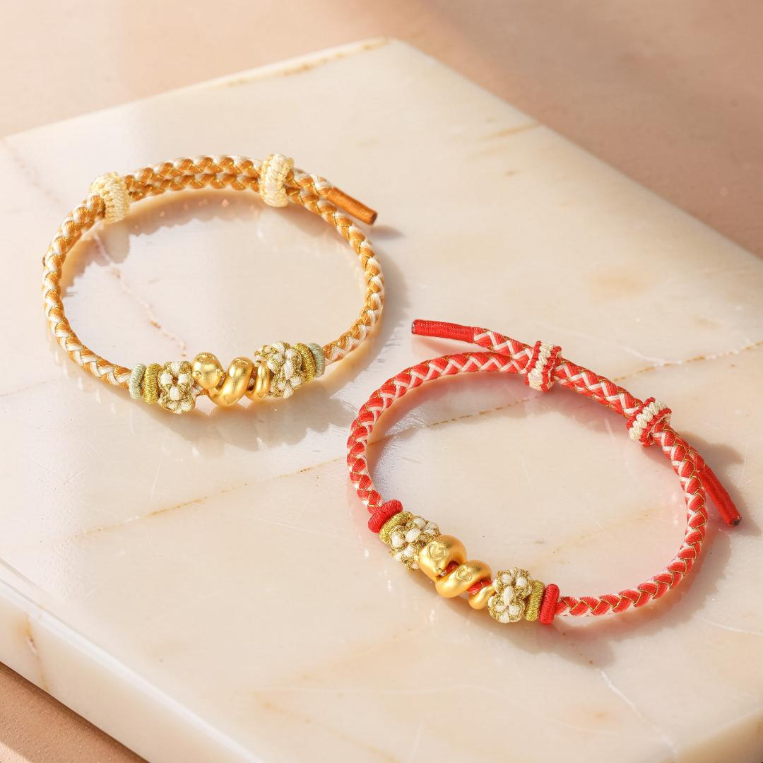 ATELIER-TIBET – Bracelet Fil Rouge – Corde Enchantée, Argent 999