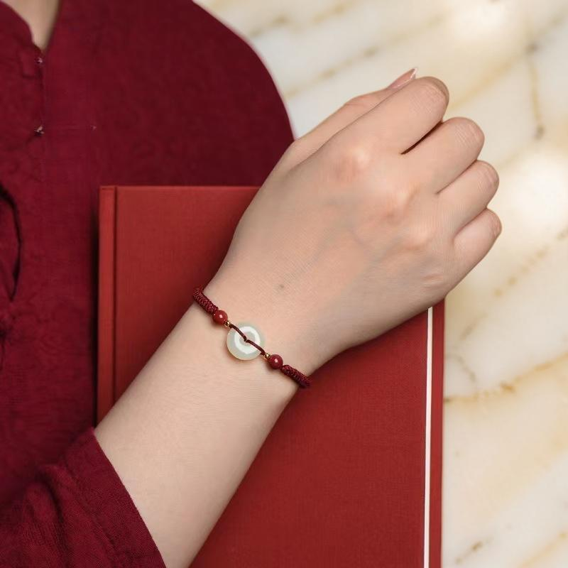 ATELIER-TIBET – Bracelet Cordon Jade et Cinabre – Sérénité