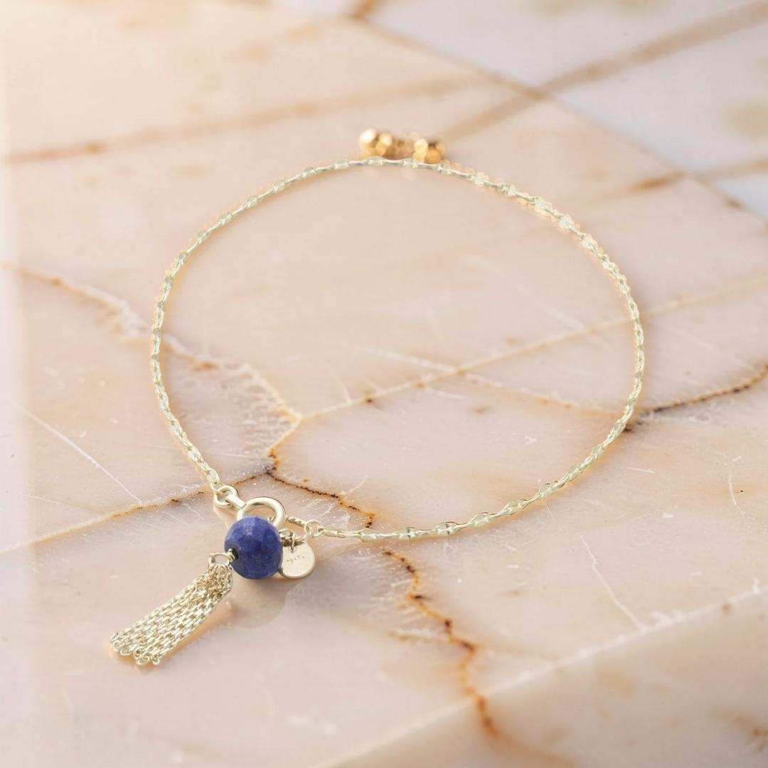 ATELIER-TIBET – Bracelet Fin en Amazonite, Lapis Lazuli ou Péridot – Petits Éclats