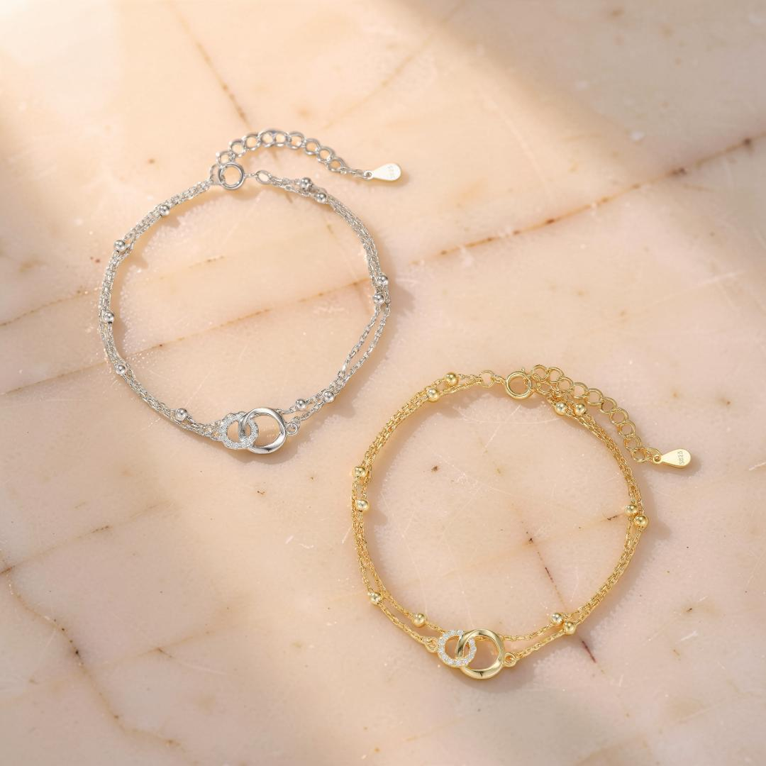 ATELIER-TIBET – Bracelet Infini – Cercles d’Amour, Argent 925