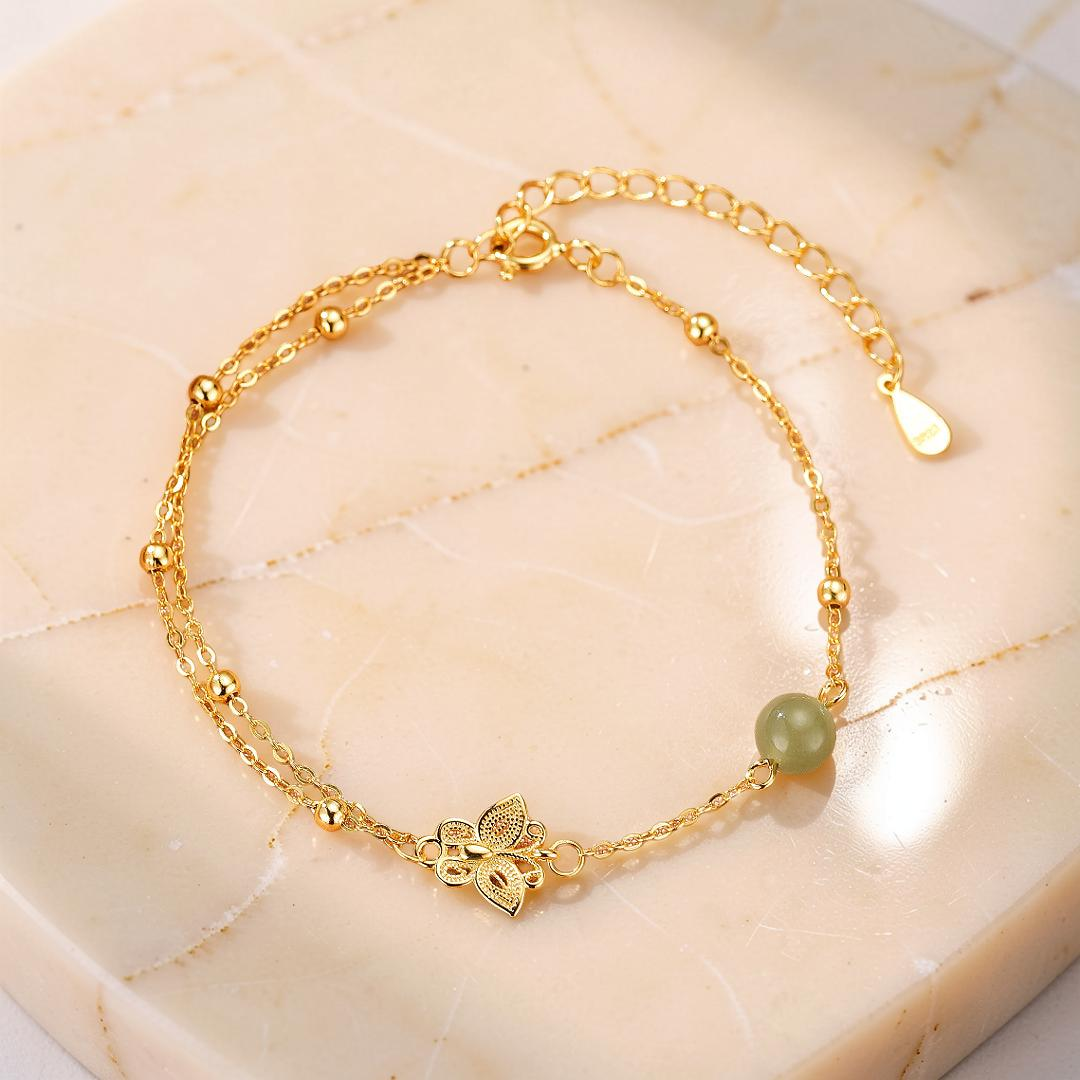 ATELIER-TIBET – Bracelet Jade – Douceur Aérienne, Argent