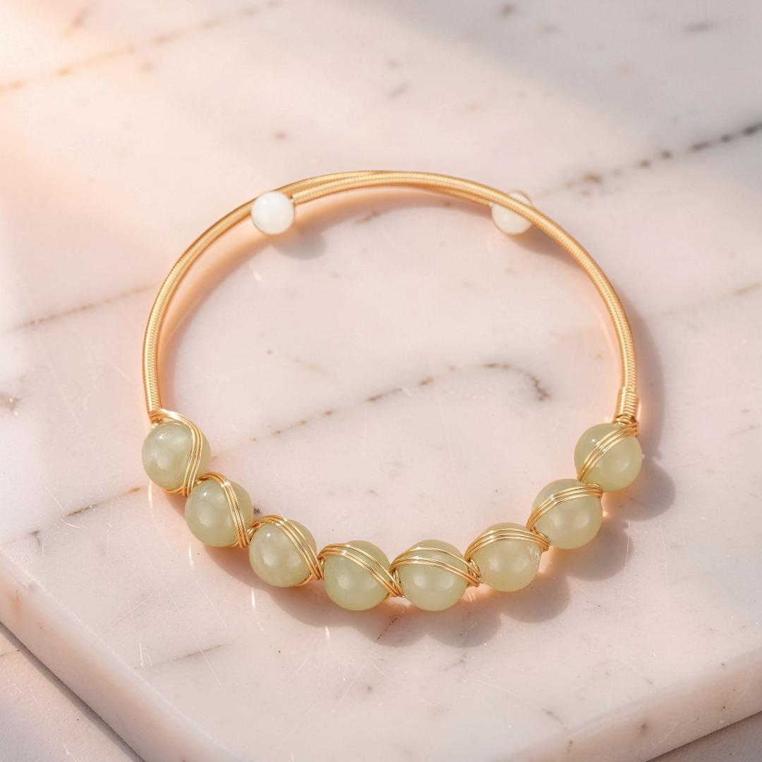 ATELIER-TIBET – Bracelet Jade Néphrite – Harmonie Céleste