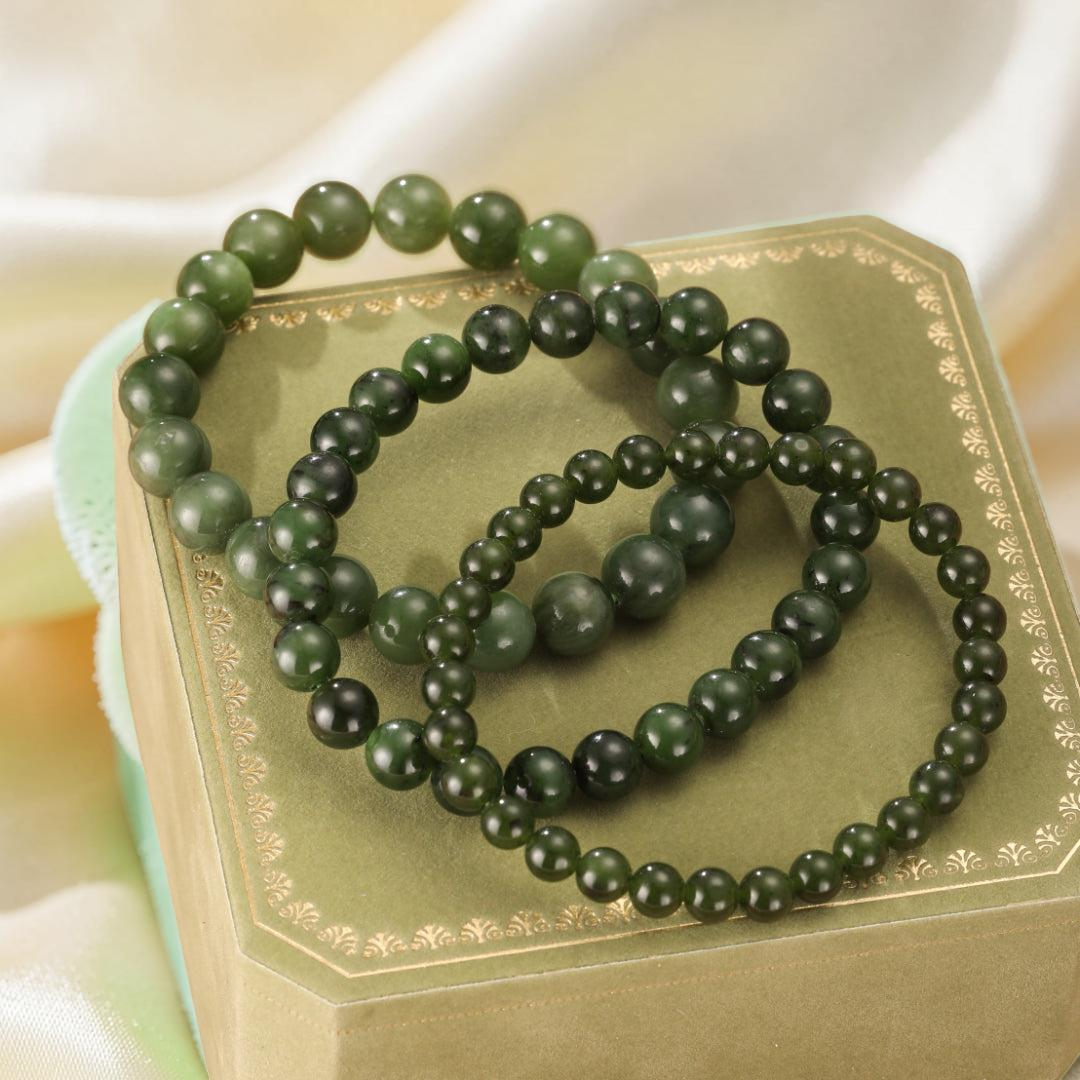ATELIER-TIBET – Bracelet Jade Vert – Échos de Sérénité