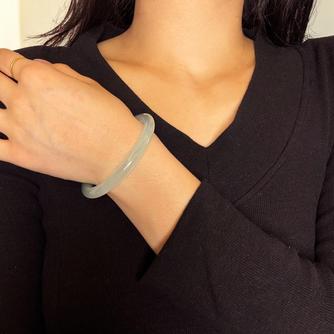 ATELIER-TIBET – Bracelet Jonc Aigue-Marine – Douceur Céleste