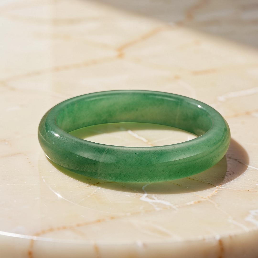 ATELIER-TIBET – Bracelet Jonc Aventurine – Vitalité Tranquille