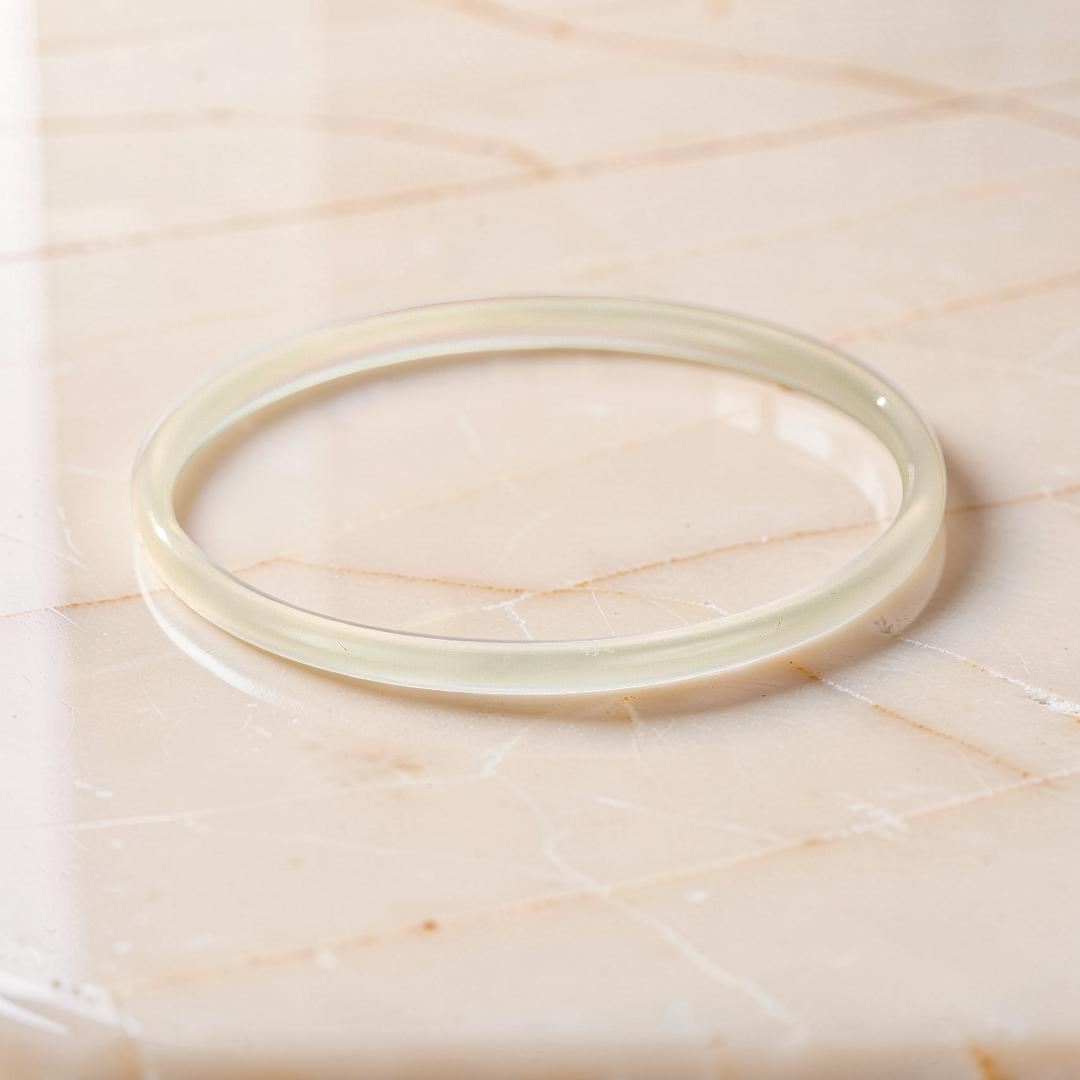 ATELIER-TIBET – Bracelet Jonc Calcédoine – Clarté Minérale