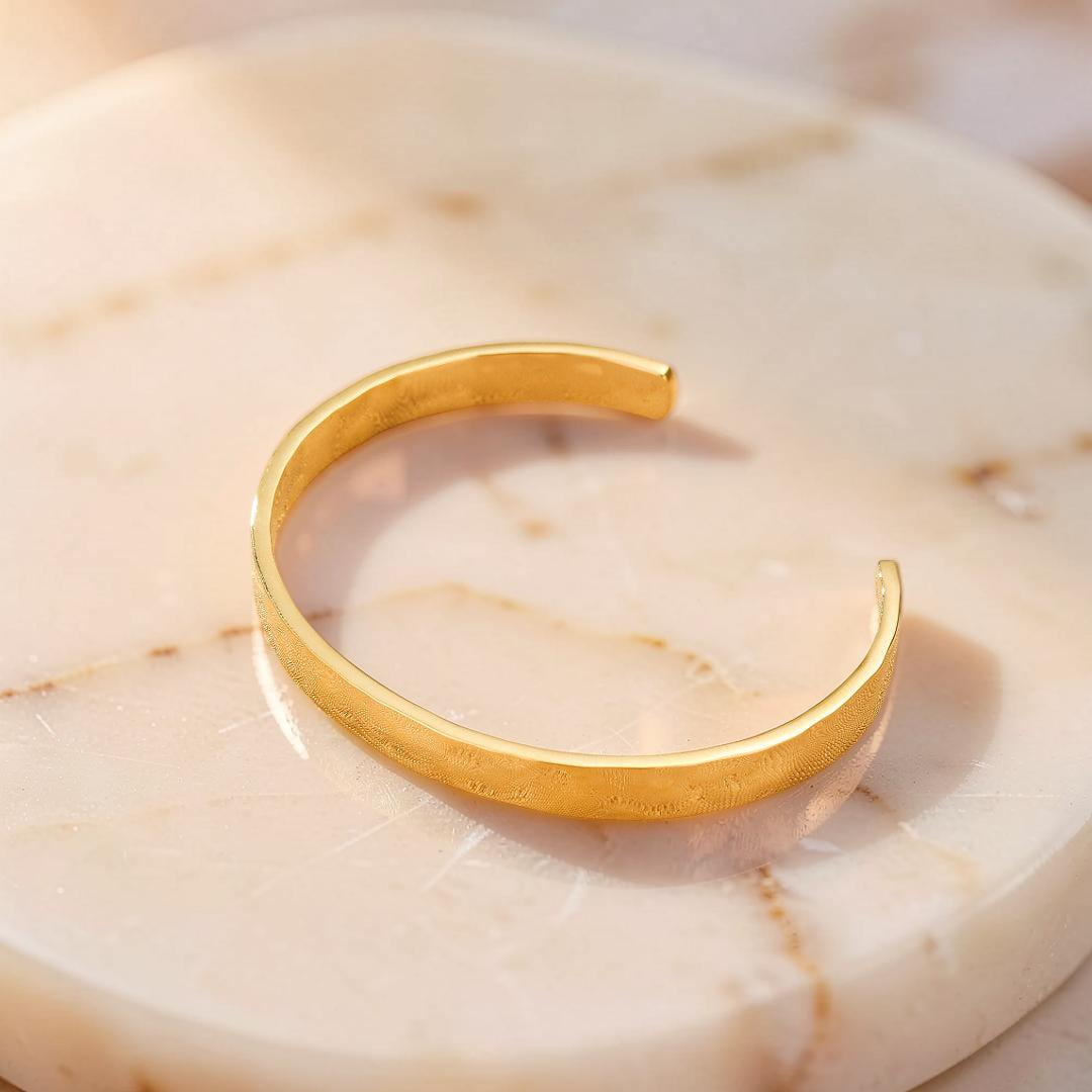 ATELIER-TIBET – Bracelet Jonc – Éclat Solaire, Acier Inoxydable