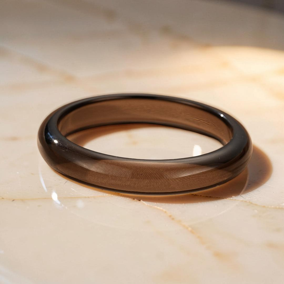 ATELIER-TIBET – Bracelet Jonc Obsidienne – Force Silencieuse