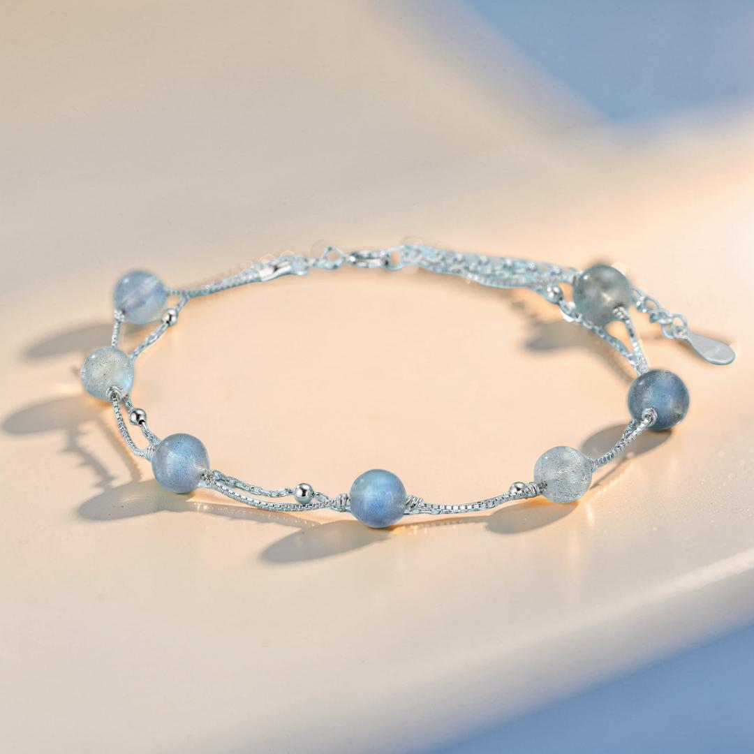 ATELIER-TIBET – Bracelet Labradorite – Ombre et Lumière, Argent