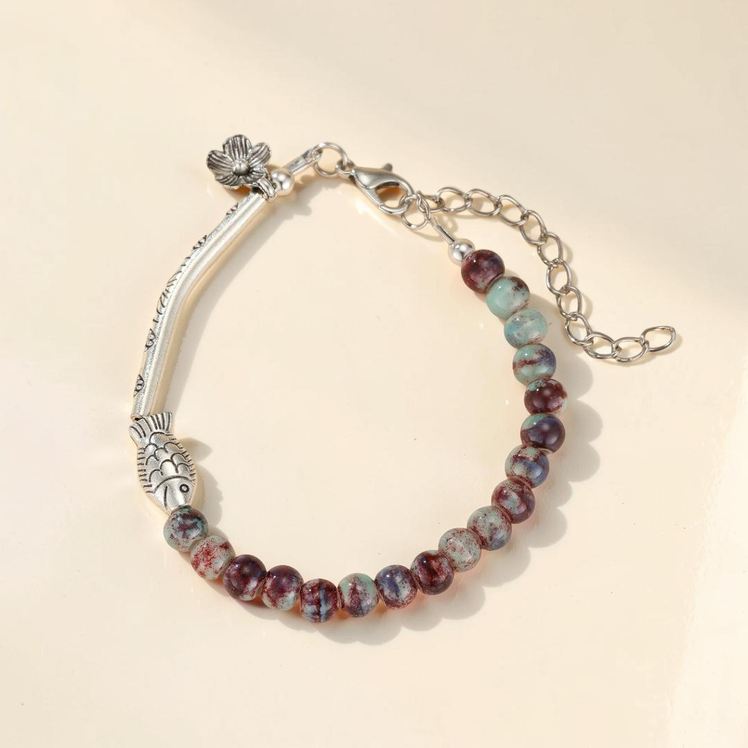 ATELIER-TIBET – Bracelet Lotus Jaspe - Sagesse