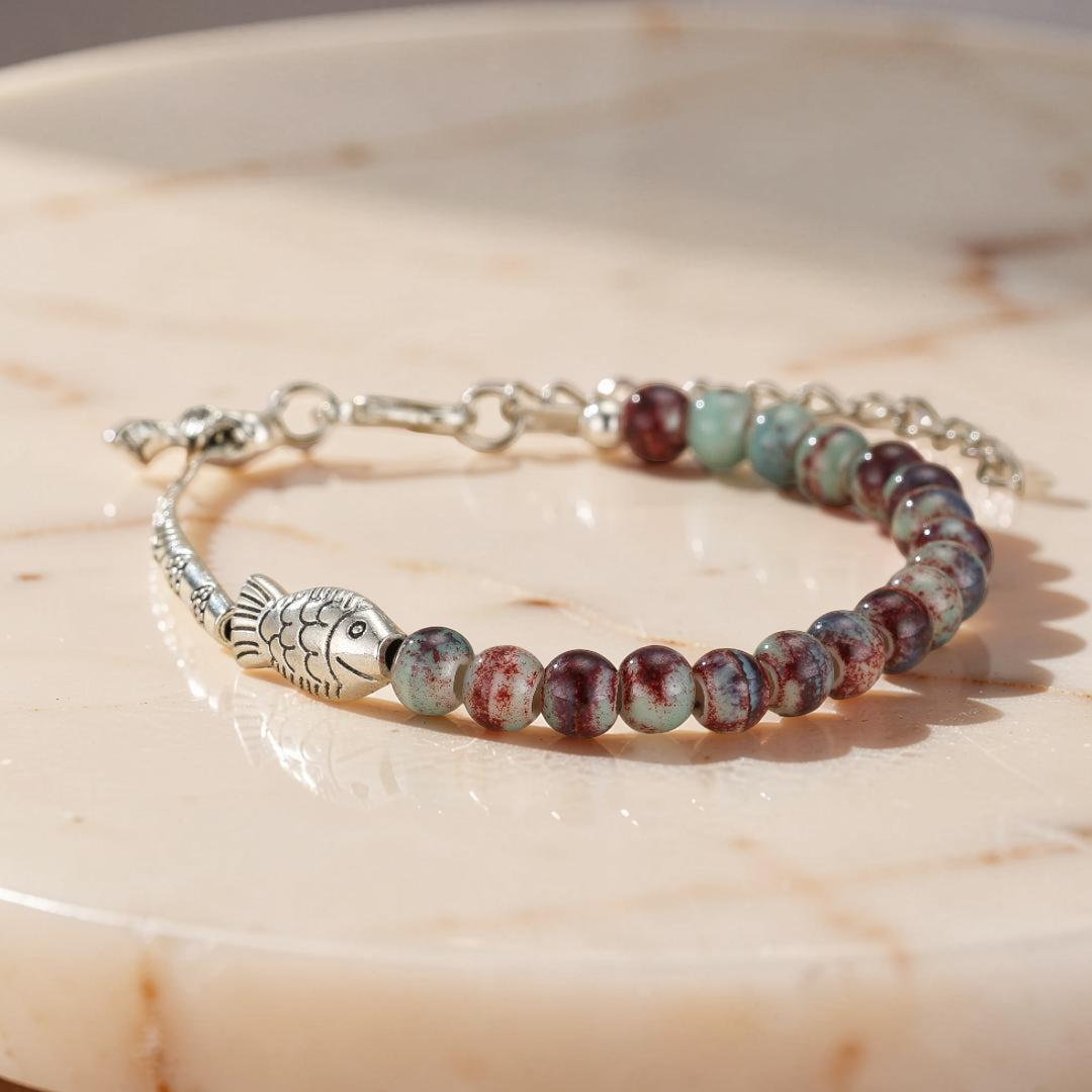ATELIER-TIBET – Bracelet Lotus Jaspe - Sagesse